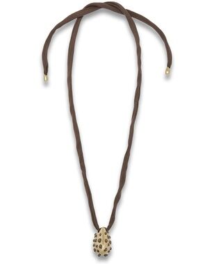 Massimo Dutti✨NEW✨
Necklace with gold tone/brown studded droplet pendant